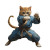 Kungfu Cat Vinyl Car Decal Sticker – Waterproof & UV-Resistant 8"