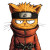Garfield As Naruto Vinyl Car Decal Sticker – Waterproof & UV-Resistant 8"