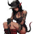 Demon Girl Warrior Vinyl Car Decal Sticker – Waterproof & UV-Resistant 8"
