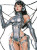 Futuristic Chrome Lady V2 Vinyl Car Decal Sticker – Waterproof & UV-Resistant 8"