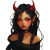 Cute Lipstick-Face Demon Vinyl Car Decal Sticker – Waterproof & UV-Resistant 8"