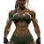 Muscular Woman Pose V4 Vinyl Car Decal Sticker – Waterproof & UV-Resistant 8"