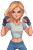 Blonde Boxer Girl Vinyl Car Decal Sticker – Waterproof & UV-Resistant 8"