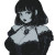 Retro Goth Anime Girl Vinyl Car Decal Sticker – Waterproof & UV-Resistant 8"
