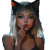 Girl With Cat Ears Vinyl Car Decal Sticker – Waterproof & UV-Resistant 8"