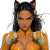 Golden Cat Fighter Vinyl Car Decal Sticker – Waterproof & UV-Resistant 8"