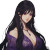 Purple Anime Woman Vinyl Car Decal Sticker – Waterproof & UV-Resistant 8"