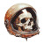 Skull In Space Helmet Vinyl Car Decal Sticker – Waterproof & UV-Resistant 8"