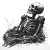 Skeletal Knight Woodcut Vinyl Car Decal Sticker – Waterproof & UV-Resistant 8"