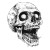1980S Horror Skeleton Vinyl Car Decal Sticker – Waterproof & UV-Resistant 8"
