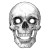 Glowing Skull Portrait Vinyl Car Decal Sticker – Waterproof & UV-Resistant 8"