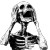 Crazy Skeleton Art Vinyl Car Decal Sticker – Waterproof & UV-Resistant 8"