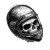 Skull Motorcycle Helmet Vinyl Car Decal Sticker – Waterproof & UV-Resistant 8"