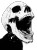 White Skull Art Vinyl Car Decal Sticker – Waterproof & UV-Resistant 8"