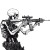 Tactical Skeletons Shooting Vinyl Car Decal Sticker – Waterproof & UV-Resistant 8"