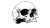 Cool White Skull Vinyl Car Decal Sticker – Waterproof & UV-Resistant 8"