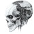 Biomechanic Skull Vinyl Car Decal Sticker – Waterproof & UV-Resistant 8"