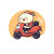 Xiaolongbao Rider Vinyl Car Decal Sticker – Waterproof & UV-Resistant 8"