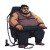 Chained Gamer Man Vinyl Car Decal Sticker – Waterproof & UV-Resistant 8"