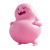 Pink Cartoon Stomach Vinyl Car Decal Sticker – Waterproof & UV-Resistant 8"