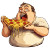 Giant Pizza Eater Vinyl Car Decal Sticker – Waterproof & UV-Resistant 8"