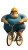 Giant On Bicycle Vinyl Car Decal Sticker – Waterproof & UV-Resistant 8"