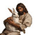 Easter Bunny Jesus Vinyl Car Decal Sticker – Waterproof & UV-Resistant 8"