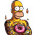 Tattooed Homer Simpson V2 Vinyl Car Decal Sticker – Waterproof & UV-Resistant 8"