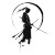 Samurai Line Logo Vinyl Car Decal Sticker – Waterproof & UV-Resistant 8"