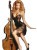 Elegant Cellist Portrait Vinyl Car Decal Sticker – Waterproof & UV-Resistant 8"