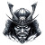 Samurai Mask Design Vinyl Car Decal Sticker – Waterproof & UV-Resistant 8"