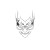 Hannya Mask Logo Vinyl Car Decal Sticker – Waterproof & UV-Resistant 8"