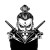 Samurai Barber Logo Vinyl Car Decal Sticker – Waterproof & UV-Resistant 8"