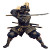 Samurai Fight Stance Vinyl Car Decal Sticker – Waterproof & UV-Resistant 8"