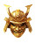 Golden Samurai Mask Vinyl Car Decal Sticker – Waterproof & UV-Resistant 8"