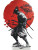 Samurai Stencil V2 Vinyl Car Decal Sticker – Waterproof & UV-Resistant 8"