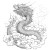 Cloud Dragon Draft Vinyl Car Decal Sticker – Waterproof & UV-Resistant 8"