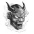 Oni Mask V2 Vinyl Car Decal Sticker – Waterproof & UV-Resistant 8"