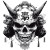 Oni Skull Vinyl Car Decal Sticker – Waterproof & UV-Resistant 8"