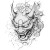 Oni Mask Tattoo V25 Vinyl Car Decal Sticker – Waterproof & UV-Resistant 8"