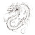 Chinese Dragon Draft Vinyl Car Decal Sticker – Waterproof & UV-Resistant 8"