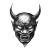 Oni Mask Drawing V4 Vinyl Car Decal Sticker – Waterproof & UV-Resistant 8"