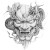 Hannya Dragon Tattoo Vinyl Car Decal Sticker – Waterproof & UV-Resistant 8"