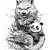 Wolf Vs Panda Battle Vinyl Car Decal Sticker – Waterproof & UV-Resistant 8"