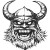 Scary Viking Smiley Vinyl Car Decal Sticker – Waterproof & UV-Resistant 8"