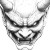 Japanese Oni Mask V6 Vinyl Car Decal Sticker – Waterproof & UV-Resistant 8"