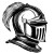 Knight Helmet Profile Vinyl Car Decal Sticker – Waterproof & UV-Resistant 8"
