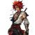 Spiky Red Warrior Vinyl Car Decal Sticker – Waterproof & UV-Resistant 8"