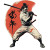 Samurai Baseball Player Vinyl Car Decal Sticker – Waterproof & UV-Resistant 8"