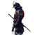 Splashy Samurai Art Vinyl Car Decal Sticker – Waterproof & UV-Resistant 8"